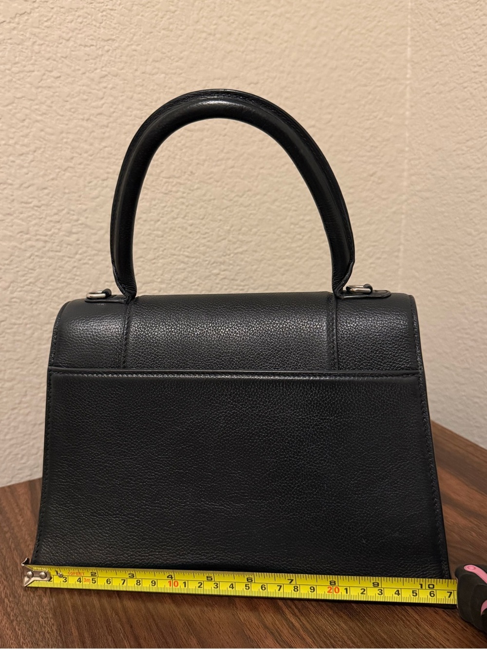 Balenciaga Grained calf skin medium hourglass top handle bag - black - Picture 10 of 11